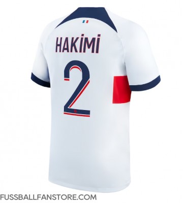 Paris Saint-Germain Achraf Hakimi #2 Replik Auswärtstrikot 2023-24 Kurzarm